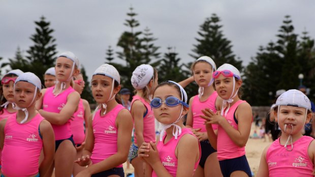 Nippers from Coogee SLSC go through their Sunday morning drills and competitions.