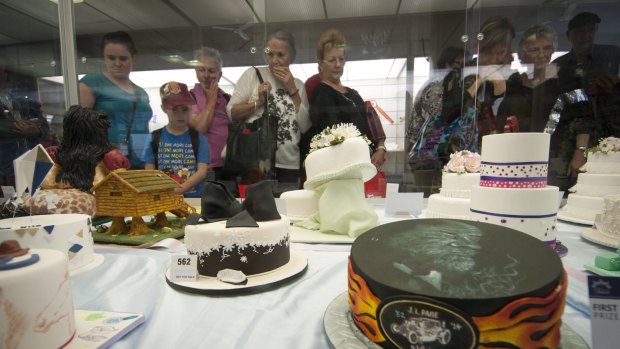 Cake competition at the 2014 Ekka.