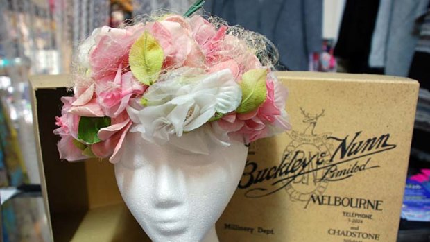 Golden oldies ... the Bendigo Hat Shop's pink-and-white Buckley & Nunn confection.