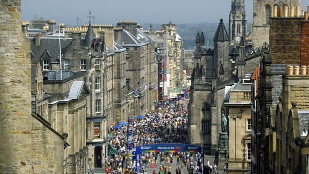 Buzzing ... Edinburgh's Royal Mile is packed during festival time.