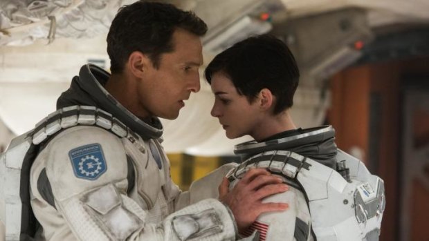 Space travellers: Matthew McConaughey and Anne Hathaway play astronauts in <i>Interstellar</i>.