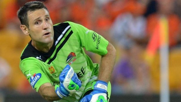 Fortunate: Brisbane Roar goalkeeper Michael Theo.