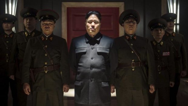 Randall Park, centre, portrays North Korean leader Kim Jong Un in Columbia Pictures' The Interview.