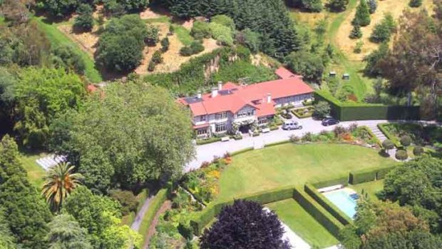 An aerial view of the wedding venue, Lake Timara Lodge.