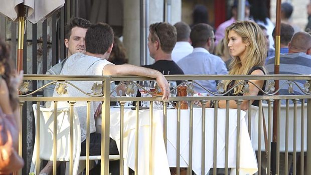 Room to breathe &#8230; Delta Goodrem and Darren McMullen relaxing in the US.