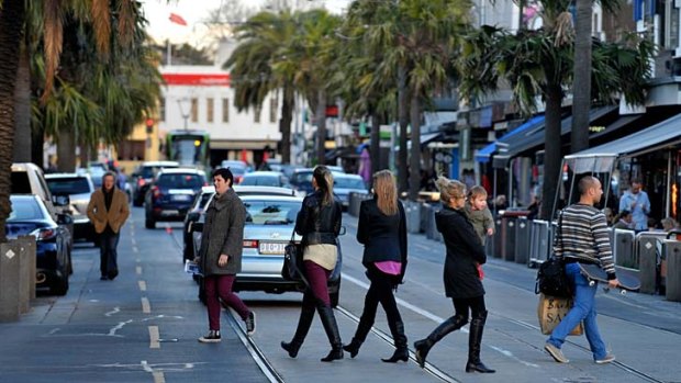 All change: St Kilda's tourist street could become more pedestrian- and tram-friendly.