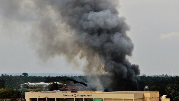 Statistically less likely: Smoke rising from the Westgate mall during terror attack in Nairobi, Kenya in September 2013.