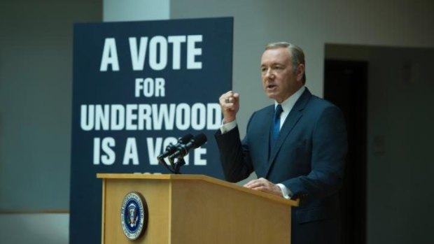 Frank Underwood back on the campaign trail.