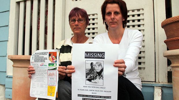 Missing Warwick woman Gail Lynch’s sister Lyn McMillan and niece Jas McLaren.
