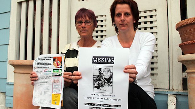 Missing Warwick woman Gail Lynch’s sister Lyn McMillan and niece Jas McLaren.