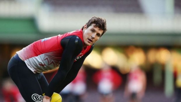 Kurt Tippett during a training session at the SCG this week.
