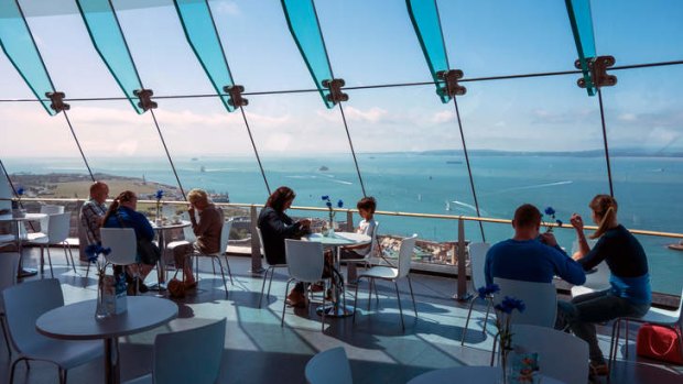Cafe in the Clouds at the top of  Spinnaker Tower.