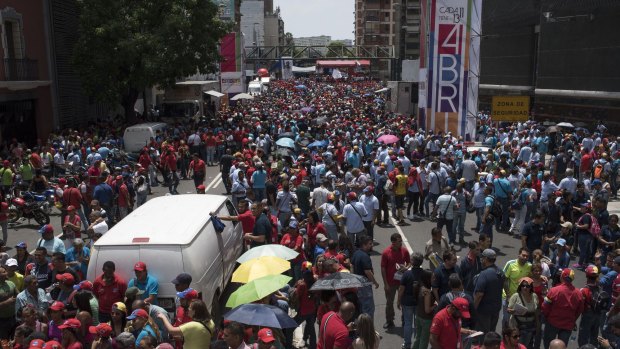 Government supporters at a rally in Caracas, Venezuela, on Tuesday.