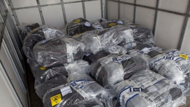 Bags of cocaine from Australia's biggest haul.