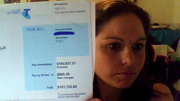 Needless to say, Perth woman Nella Panetta did a double-take when she received this mobile phone bill after a trip to Italy.