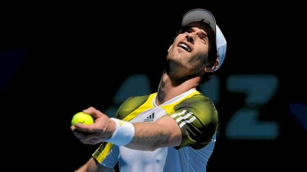 Andy Murray on his way to an Australian Open first round victory over Robin Haase.