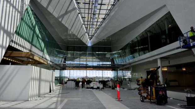 Finishing touches are being put on Canberra's new airport terminal.