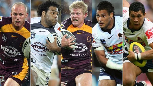 Take a seat . . . Brisbane's representative stars Darren Lockyer, Sam Thaiday, Ben Hannant, Justin Hodges and Jharal Yow Yeh will be rested this weekend.