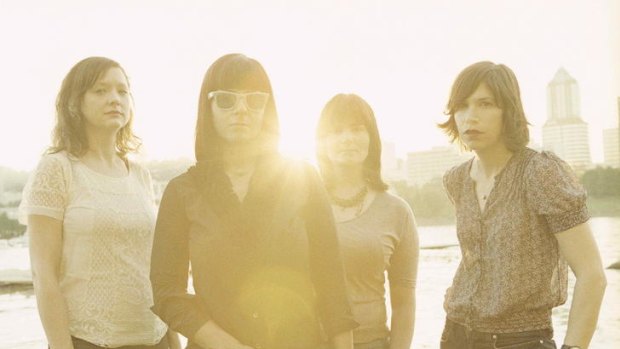 Grrrl power ... (from left) Mary Timony, Janet Weiss, Rebecca Cole and Carrie Brownstein.