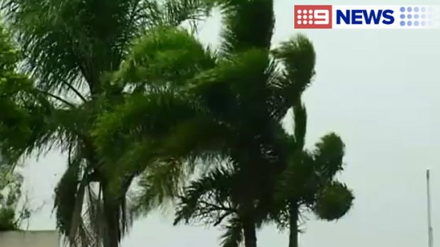 The effects of the potential cyclone are already being felt around the north coast. Photo: Nine News.