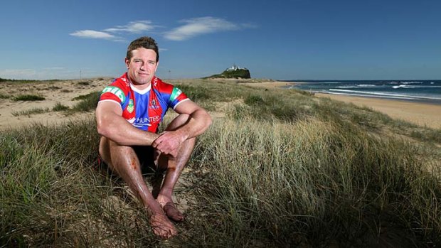 Life's a beach: Danny Buderus is due to play his 250th game for Newcastle this weekend. They will travel to Cronulla to face the Sharks.