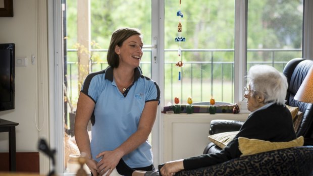 Nurse Daisie Reid cares for clients in their homes.