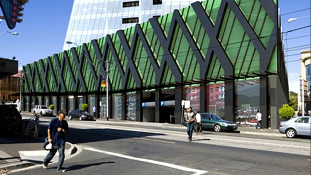 An artist's impression of the proposed redevelopment of Camberwell station, viewed from Burke Road.