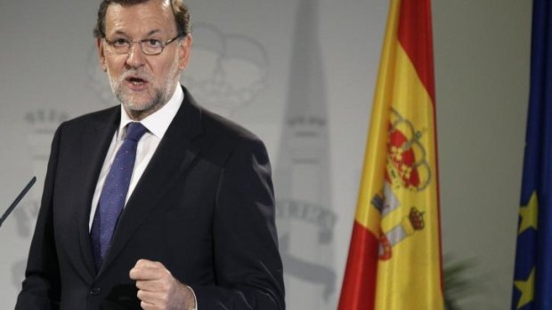 Spain's Prime Minister Mariano Rajoy reacts to the vote in Catalonia.