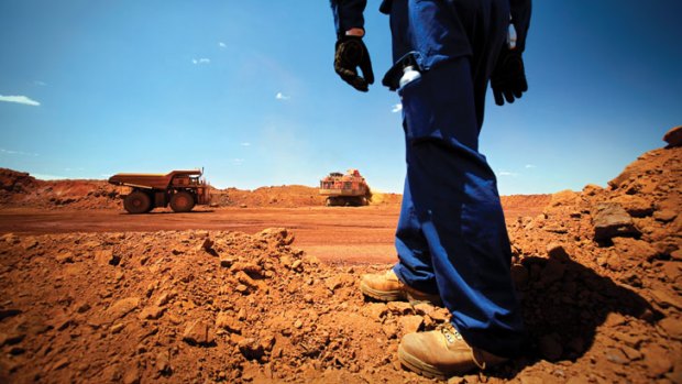 Bearing down: The price of iron ore has tumbled 22 per cent this year.