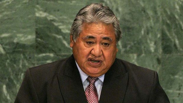 Samoan Prime Minister Tuilaepa Sailele Malielegaoi.