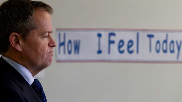 Bill Shorten MP visits the Western Autistic School in Melbourne as he starts his campaign to become Labor leader.