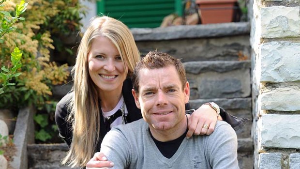 Cadel Evans and wife Chiara enjoy their quiet times at home in Stabio, Switzerland.