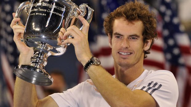 At last ... Andy Murray celebrates his first grand slam.