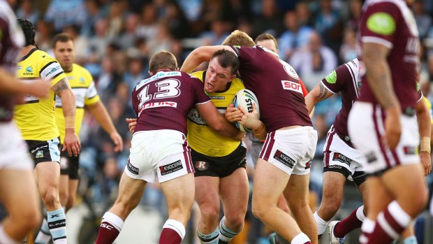 Blown chance: Paul Gallen led the Sharks to defeat last week with a top four place on the line.