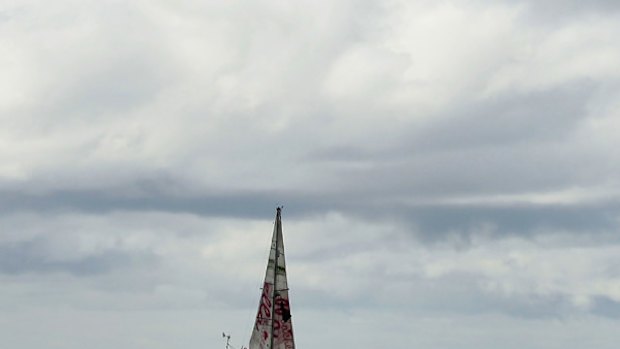 Jessica Watson sets sail in her yacht, Ella's Pink Lady, from Sydney Harbour.