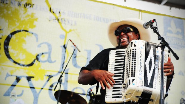 Nathan Williams plays zydeco, the accordion-driven music of the Creoles.