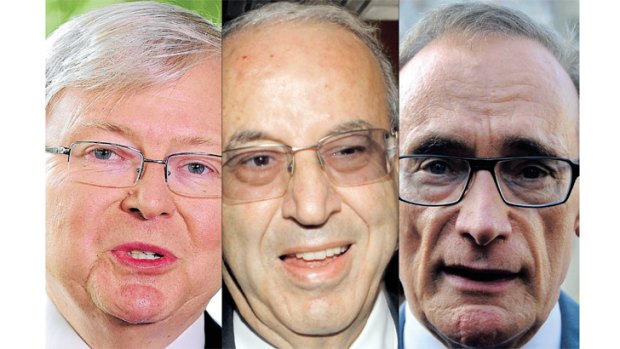 Kevin Rudd, Eddie Obeid and Bob Carr: The Obeid saga may still be a factor in the coming federal and NSW elections.