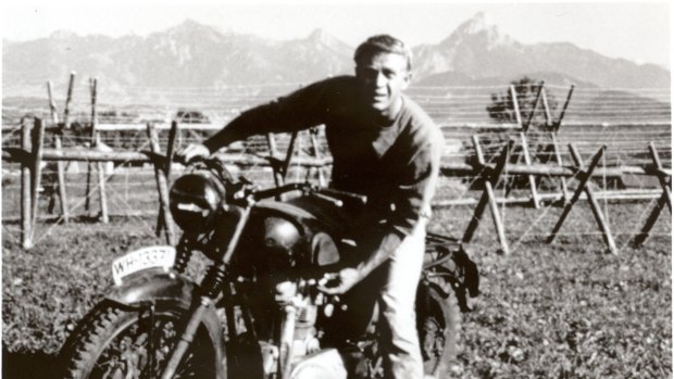 Steve McQueen in a scene from the 1963 movie <i>The Great Escape</i>. His character was based on young Australian flying ace John Williams.