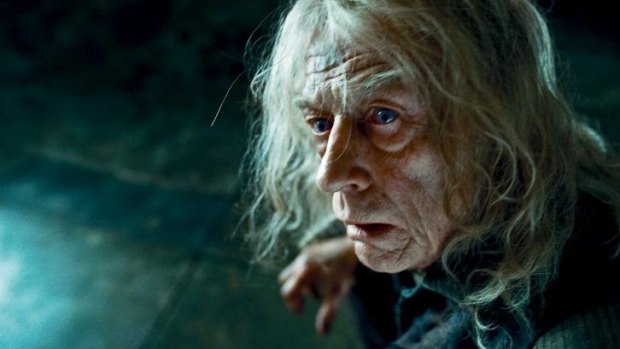 John Hurt as Mr Ollivander in Harry Potter and the Deathly Hollows Part One.