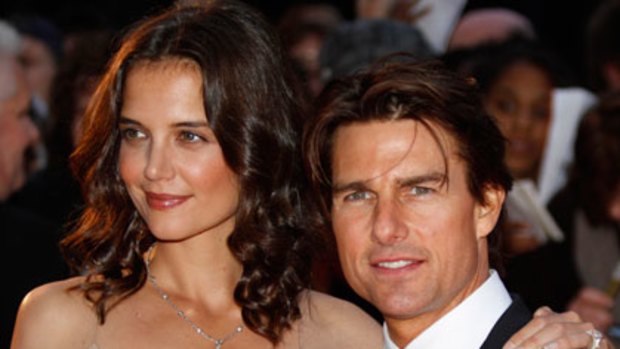 Katie Holmes and Tom Cruise.
