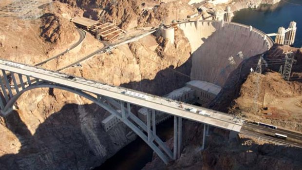 The Mike O'Callaghan-Pat Tillman Memorial Bridge, which opened this month and connects the US states of Arizona and Nevada, spans the vast chasm 271 metres above the Colorado River that is controlled by Hoover Dam.