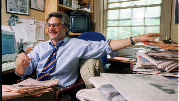 Influential: New York Observer editor Peter Kaplan at his desk in New York in September 2007.