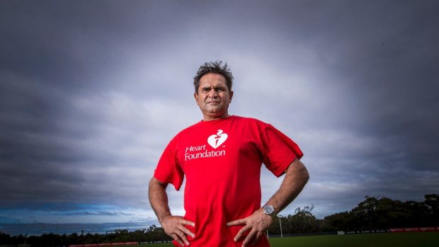 Nicky Winmar survived a heart attack five years ago.