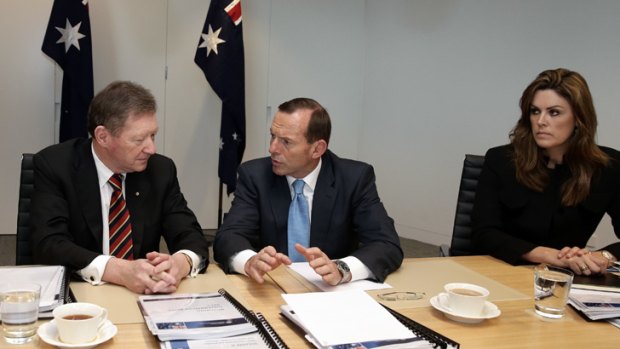 Tony Abbott in Sydney yesterday.