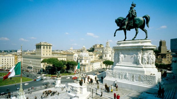 High horse: The Victor Emmanuel II monument in Piazza Venezia.