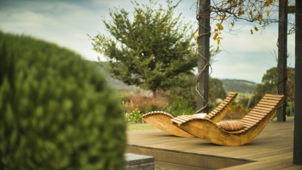 Relax on The Glut Farm's sun-drenched deck.