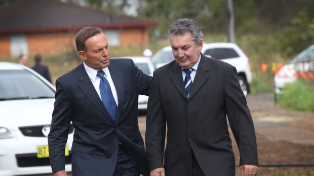 Russell Matheson with former prime minister Tony Abbott.