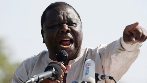 Tired of the language of hate ...  Morgan Tsvangirai speaks of his frustration at the speed of change in Zimbabwe while addressing supporters in Bulawayo at the weekend.