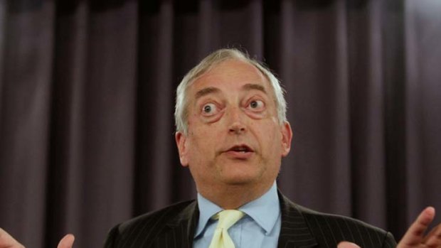 Lordly air ... British climate change sceptic Lord Monckton defends his aristocratic credentials to the National Press Club yesterday.
