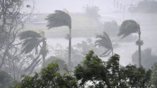 Cyclone Debbie hits Bowen, Queensland. 